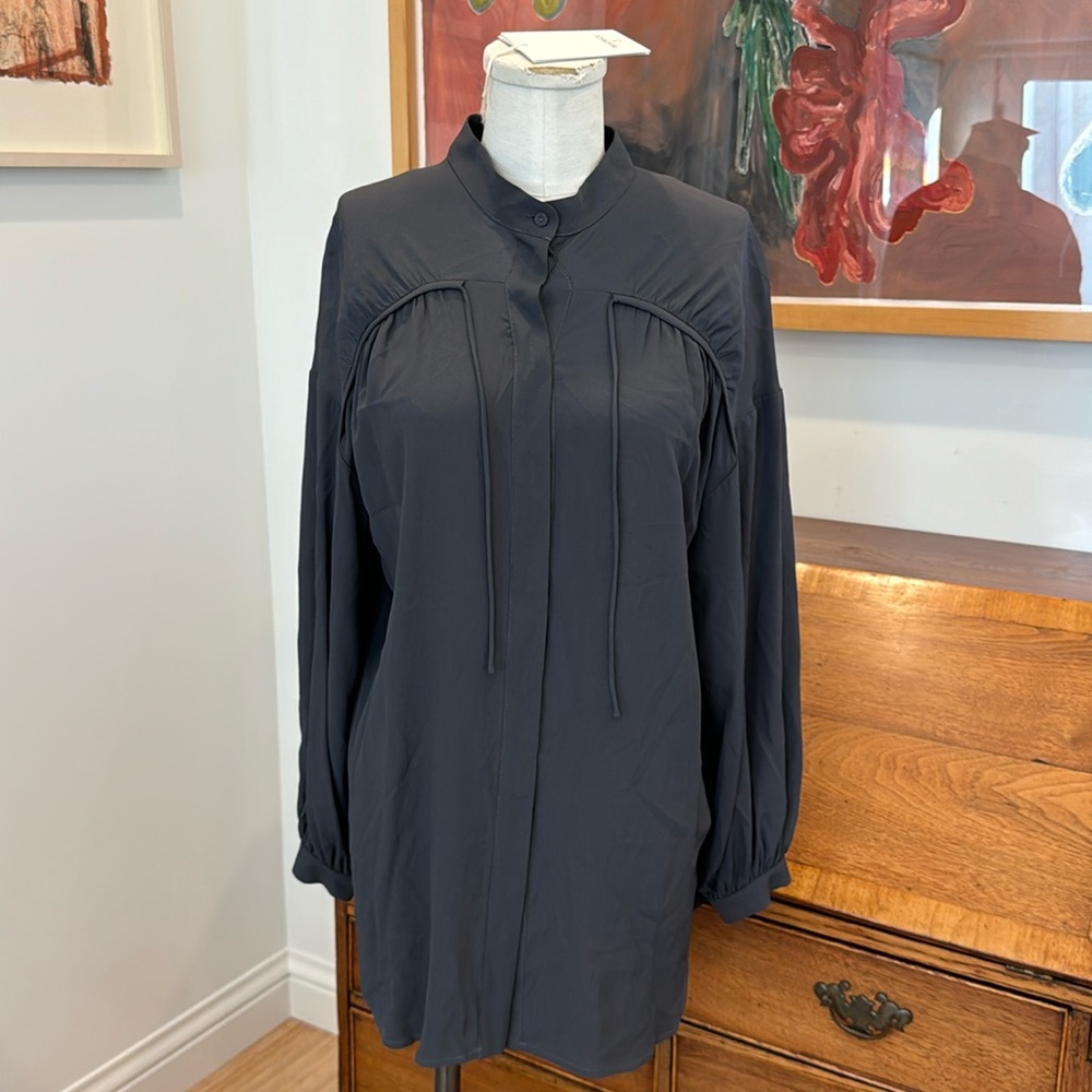 Beatrice b. Drawstring Blouse - Obsidian